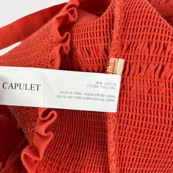 Capulet Blaire Smocked Crop Top Size Small - Picture 5 of 8